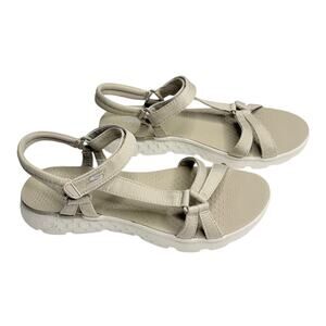 Skechers Women's Sandals Goga Max Gen 5 Comfort Shoe Lightweight Size 10 Beige